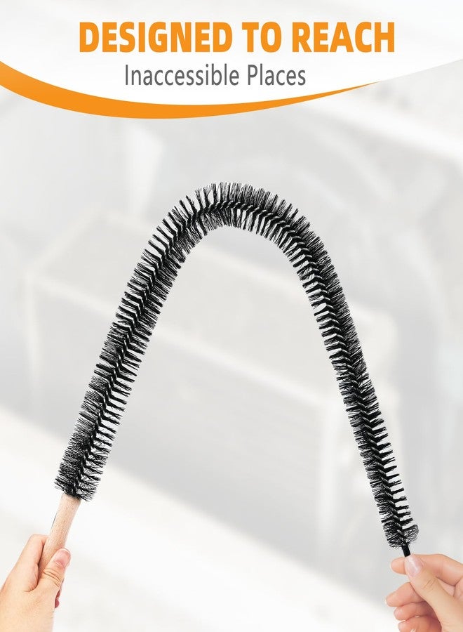 KEUYE Fridge Coil Cleaning Brush,29.5Inch Long Handle Coil Brush for Fridge,Crevice Stanless Steel Cleaning Brush,Bendable,2Pack - Image 4